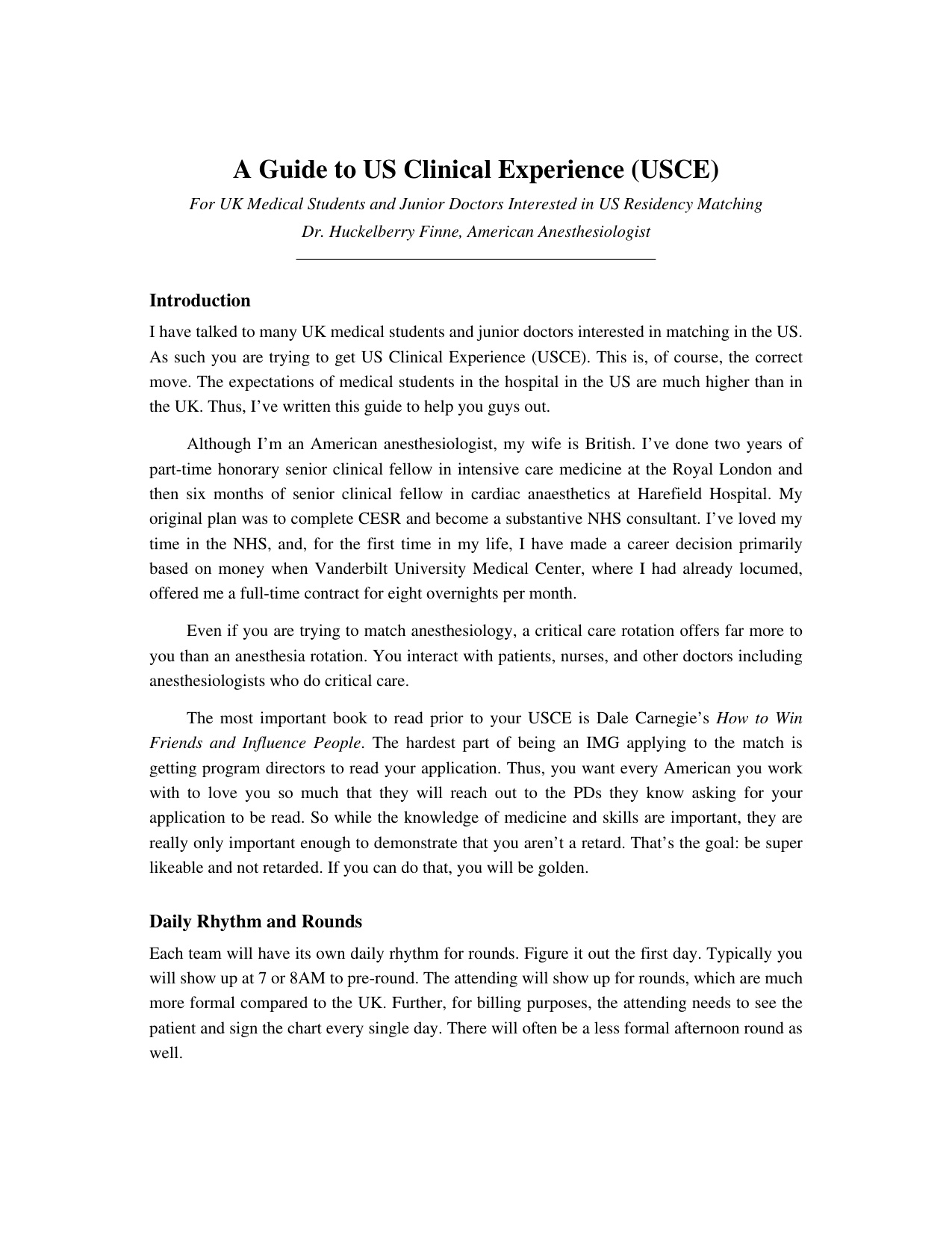 Guide for UK Medical Students in the USA - PDF Preview